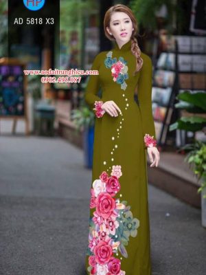Vải áo dài Hoa hồng kiểu mới AD 5818 33 1562086471 400 Vai ao dai Hoa hong kieu moi AD 5818