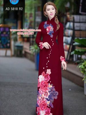 Vải áo dài Hoa hồng kiểu mới AD 5818 32 1562086471 849 Vai ao dai Hoa hong kieu moi AD 5818