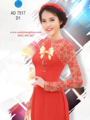 Vải áo dài Chút nữ tính với nơ kiểu mới AD 7517 23 1562086761 230 Vai ao dai Chut nu tinh voi no kieu moi