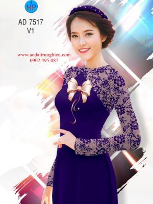 Vải áo dài Chút nữ tính với nơ kiểu mới AD 7517 29 1562086761 304 Vai ao dai Chut nu tinh voi no kieu moi