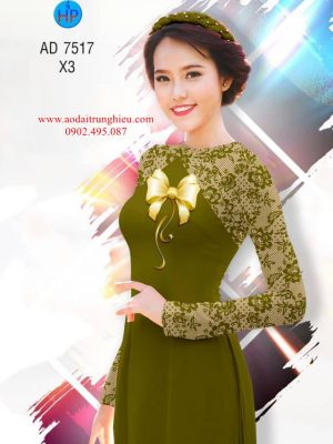 Vải áo dài Chút nữ tính với nơ kiểu mới AD 7517 34 1562086761 521 Vai ao dai Chut nu tinh voi no kieu moi