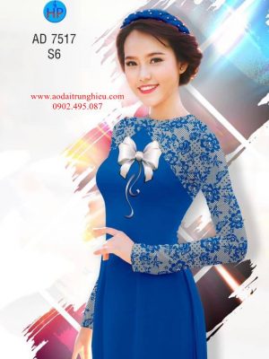 Vải áo dài Chút nữ tính với nơ kiểu mới AD 7517 37 1562086761 671 Vai ao dai Chut nu tinh voi no kieu moi