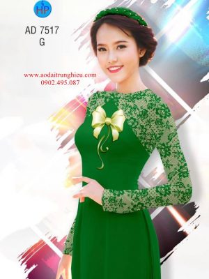 Vải áo dài Chút nữ tính với nơ kiểu mới AD 7517 22 1562086761 750 Vai ao dai Chut nu tinh voi no kieu moi