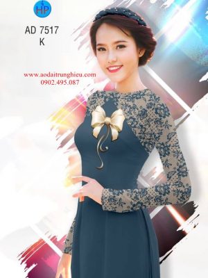 Vải áo dài Chút nữ tính với nơ kiểu mới AD 7517 27 1562086761 849 Vai ao dai Chut nu tinh voi no kieu moi