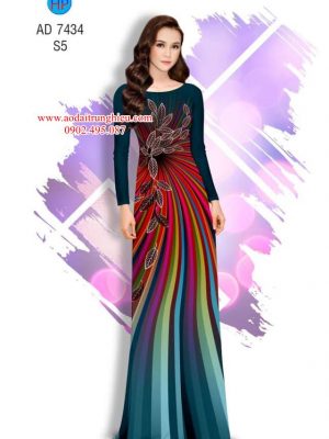 Vải áo dài lá và sọc kiểu mới AD 7434 23 1562339183 230 Vai ao dai la va soc kieu moi AD 7434