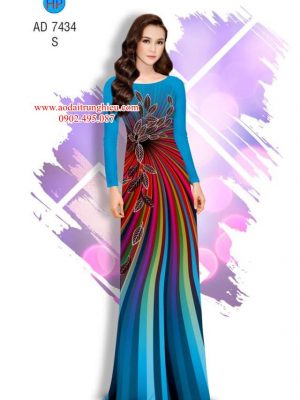 Vải áo dài lá và sọc kiểu mới AD 7434 25 1562339183 249 Vai ao dai la va soc kieu moi AD 7434