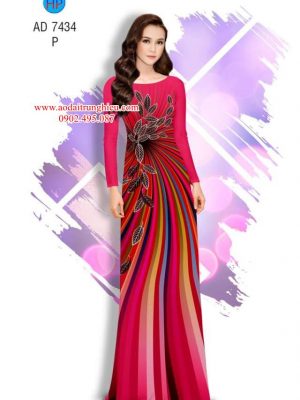 Vải áo dài lá và sọc kiểu mới AD 7434 21 1562339183 49 Vai ao dai la va soc kieu moi AD 7434