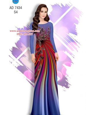 Vải áo dài lá và sọc kiểu mới AD 7434 24 1562339183 974 Vai ao dai la va soc kieu moi AD 7434