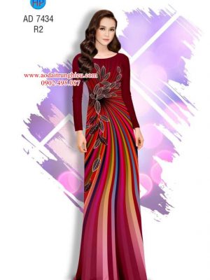 Vải áo dài lá và sọc kiểu mới AD 7434 29 1562339184 143 Vai ao dai la va soc kieu moi AD 7434