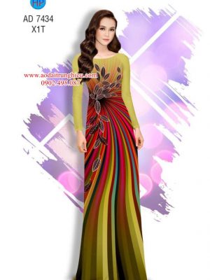 Vải áo dài lá và sọc kiểu mới AD 7434 28 1562339184 171 Vai ao dai la va soc kieu moi AD 7434