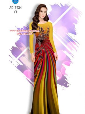 Vải áo dài lá và sọc kiểu mới AD 7434 30 1562339184 415 Vai ao dai la va soc kieu moi AD 7434