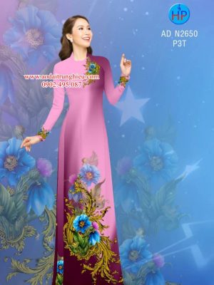 Vải áo dài hoa 3D thiết kế 2019 AD N2650 21 1562472122 577 Vai ao dai hoa 3D thiet ke 2019 AD N2650