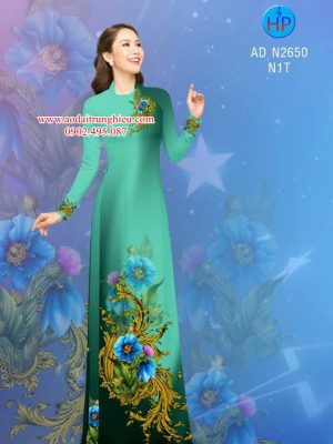 Vải áo dài hoa 3D thiết kế 2019 AD N2650 27 1562472122 839 Vai ao dai hoa 3D thiet ke 2019 AD N2650
