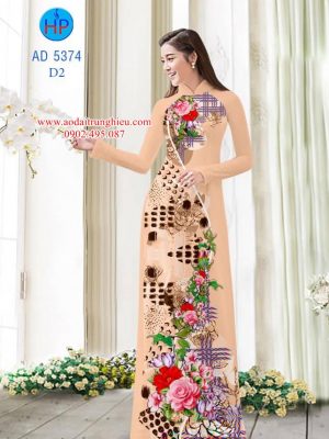 Vải áo dài Hoa in 3D kiểu mới AD 5374 23 1562601257 30 Vai ao dai Hoa in 3D kieu moi AD 5374