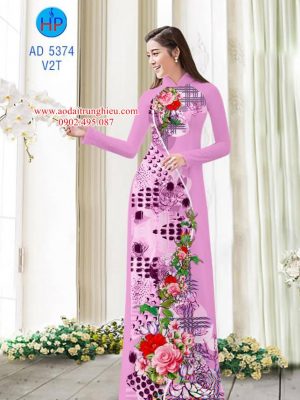 Vải áo dài Hoa in 3D kiểu mới AD 5374 33 1562601258 140 Vai ao dai Hoa in 3D kieu moi AD 5374