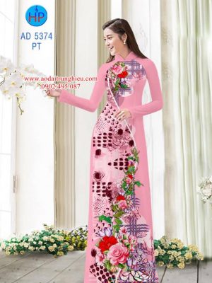 Vải áo dài Hoa in 3D kiểu mới AD 5374 25 1562601258 351 Vai ao dai Hoa in 3D kieu moi AD 5374