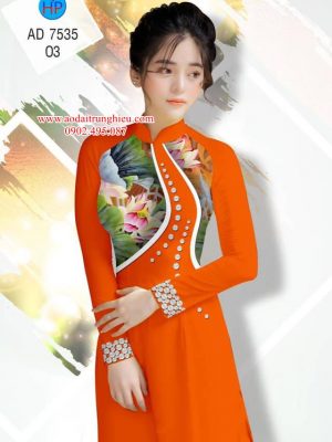 Vải áo dài Sen và ngọc trai thiết kế 2019 AD 7535 21 1562604886 682 Vai ao dai Sen va ngoc trai thiet ke 2019