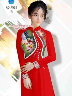 Vải áo dài Sen và ngọc trai thiết kế 2019 AD 7535 24 1562604886 697 Vai ao dai Sen va ngoc trai thiet ke 2019