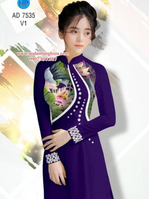 Vải áo dài Sen và ngọc trai thiết kế 2019 AD 7535 28 1562604886 782 Vai ao dai Sen va ngoc trai thiet ke 2019
