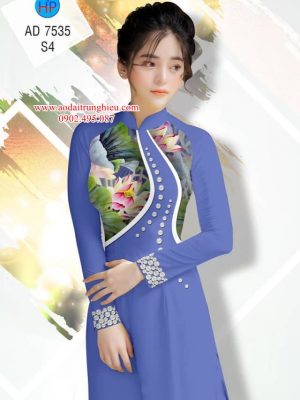 Vải áo dài Sen và ngọc trai thiết kế 2019 AD 7535 23 1562604886 818 Vai ao dai Sen va ngoc trai thiet ke 2019