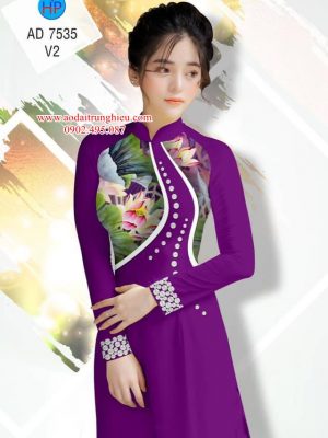 Vải áo dài Sen và ngọc trai thiết kế 2019 AD 7535 27 1562604886 859 Vai ao dai Sen va ngoc trai thiet ke 2019