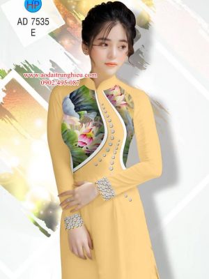 Vải áo dài Sen và ngọc trai thiết kế 2019 AD 7535 31 1562604886 931 Vai ao dai Sen va ngoc trai thiet ke 2019