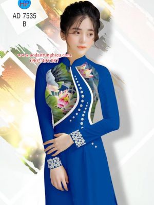 Vải áo dài Sen và ngọc trai thiết kế 2019 AD 7535 37 1562604887 410 Vai ao dai Sen va ngoc trai thiet ke 2019