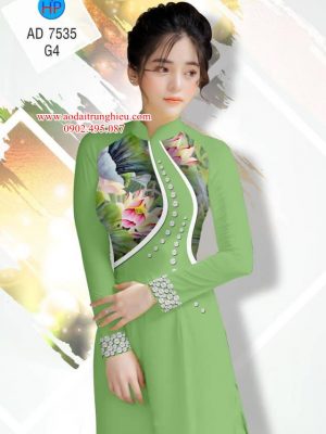Vải áo dài Sen và ngọc trai thiết kế 2019 AD 7535 32 1562604887 673 Vai ao dai Sen va ngoc trai thiet ke 2019