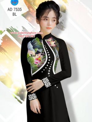 Vải áo dài Sen và ngọc trai thiết kế 2019 AD 7535 36 1562604887 821 Vai ao dai Sen va ngoc trai thiet ke 2019
