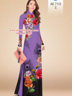 Vải áo dài Hoa hồng thiết kế 2019 AD 7112 21 1562609031 879 Vai ao dai Hoa hong thiet ke 2019 AD 7112