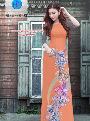 Vải áo dài Hoa in 3D kiểu mới AD 5828 23 1562609715 43 Vai ao dai Hoa in 3D kieu moi AD 5828