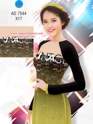 Vải áo dài Chữ cái tinh tế kiểu mới AD 7544 23 1562688763 479 Vai ao dai Chu cai tinh te kieu moi AD
