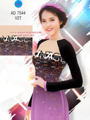 Vải áo dài Chữ cái tinh tế kiểu mới AD 7544 24 1562688763 747 Vai ao dai Chu cai tinh te kieu moi AD