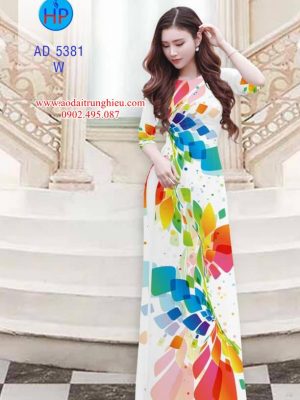 Vải áo dài Lập thể 7 sắc cầu vồng kiểu mới AD 5381 34 1562691390 451 Vai ao dai Lap the 7 sac cau vong kieu
