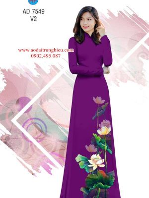 Vải áo dài Sen Việt kiểu mới AD 7549 33 1562860661 195 Vai ao dai Sen Viet kieu moi AD 7549