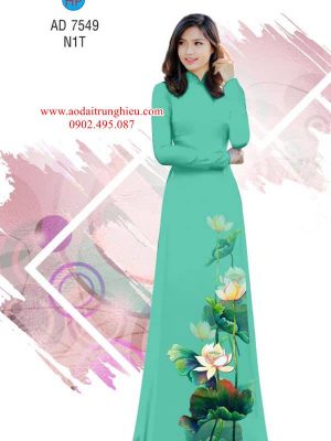 Vải áo dài Sen Việt kiểu mới AD 7549 27 1562860661 803 Vai ao dai Sen Viet kieu moi AD 7549