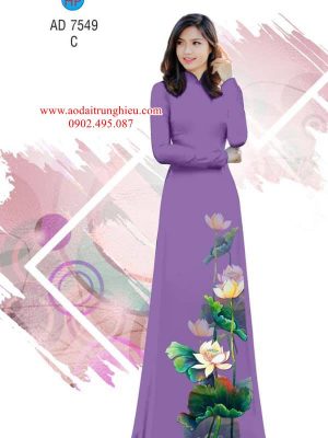 Vải áo dài Sen Việt kiểu mới AD 7549 39 1562860662 572 Vai ao dai Sen Viet kieu moi AD 7549