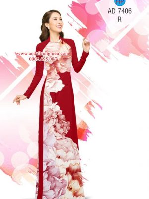 Vải áo dài Hoa in 3D kiểu mới AD 7406 23 1562861145 131 Vai ao dai Hoa in 3D kieu moi AD 7406