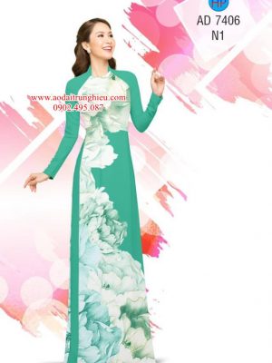 Vải áo dài Hoa in 3D kiểu mới AD 7406 34 1562861145 435 Vai ao dai Hoa in 3D kieu moi AD 7406
