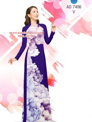 Vải áo dài Hoa in 3D kiểu mới AD 7406 24 1562861145 763 Vai ao dai Hoa in 3D kieu moi AD 7406