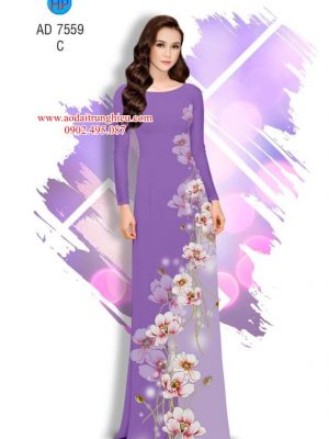 Vải áo dài Hoa in 3D kiểu mới AD 7559 30 1563204091 11 Vai ao dai Hoa in 3D kieu moi AD 7559