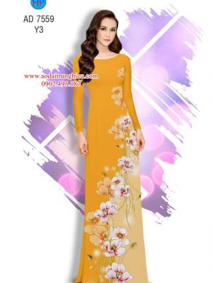 Vải áo dài Hoa in 3D kiểu mới AD 7559 22 1563204091 3 Vai ao dai Hoa in 3D kieu moi AD 7559