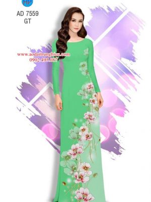 Vải áo dài Hoa in 3D kiểu mới AD 7559 25 1563204091 464 Vai ao dai Hoa in 3D kieu moi AD 7559