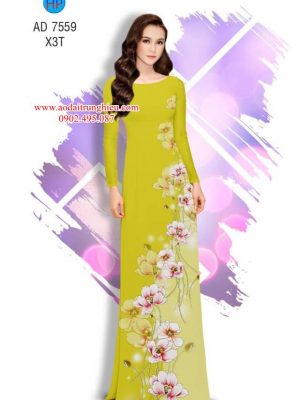 Vải áo dài Hoa in 3D kiểu mới AD 7559 24 1563204091 465 Vai ao dai Hoa in 3D kieu moi AD 7559
