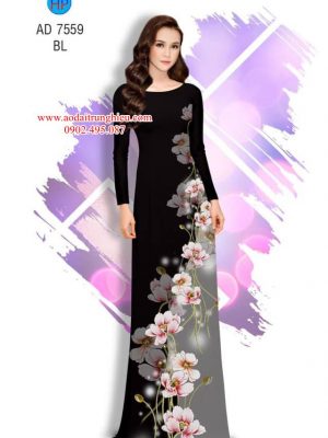 Vải áo dài Hoa in 3D kiểu mới AD 7559 29 1563204091 907 Vai ao dai Hoa in 3D kieu moi AD 7559