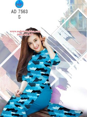 Vải áo dài Áo lính mới ra AD 7563 35 1563204706 598 Vai ao dai Ao linh moi ra AD 7563