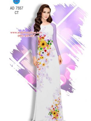 Vải áo dài Hoa in 3D kiểu mới AD 7557 22 1563208907 341 Vai ao dai Hoa in 3D kieu moi AD 7557