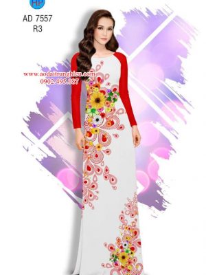 Vải áo dài Hoa in 3D kiểu mới AD 7557 25 1563208907 516 Vai ao dai Hoa in 3D kieu moi AD 7557