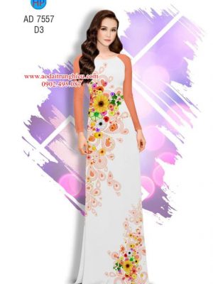 Vải áo dài Hoa in 3D kiểu mới AD 7557 24 1563208907 549 Vai ao dai Hoa in 3D kieu moi AD 7557
