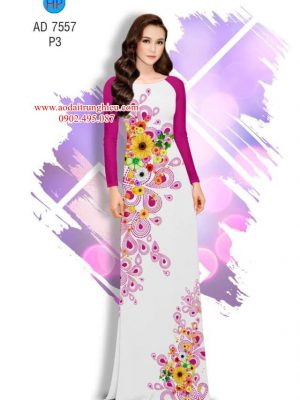 Vải áo dài Hoa in 3D kiểu mới AD 7557 32 1563208907 566 Vai ao dai Hoa in 3D kieu moi AD 7557